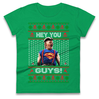 Goonies Sloth Christmas Ladies T Shirt