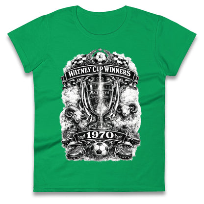 Retro Derby Watney Cup Winners 1970 Ladies T Shirt 