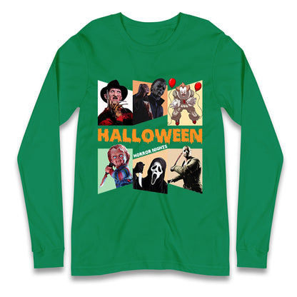 Horror Characters Halloween Horror Nights Long Sleeve T Shirt