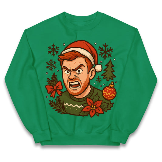 Angry Ginge Christmas Kids Jumper