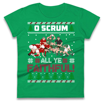 O Come All ye Faithfull Ladies T Shirt 