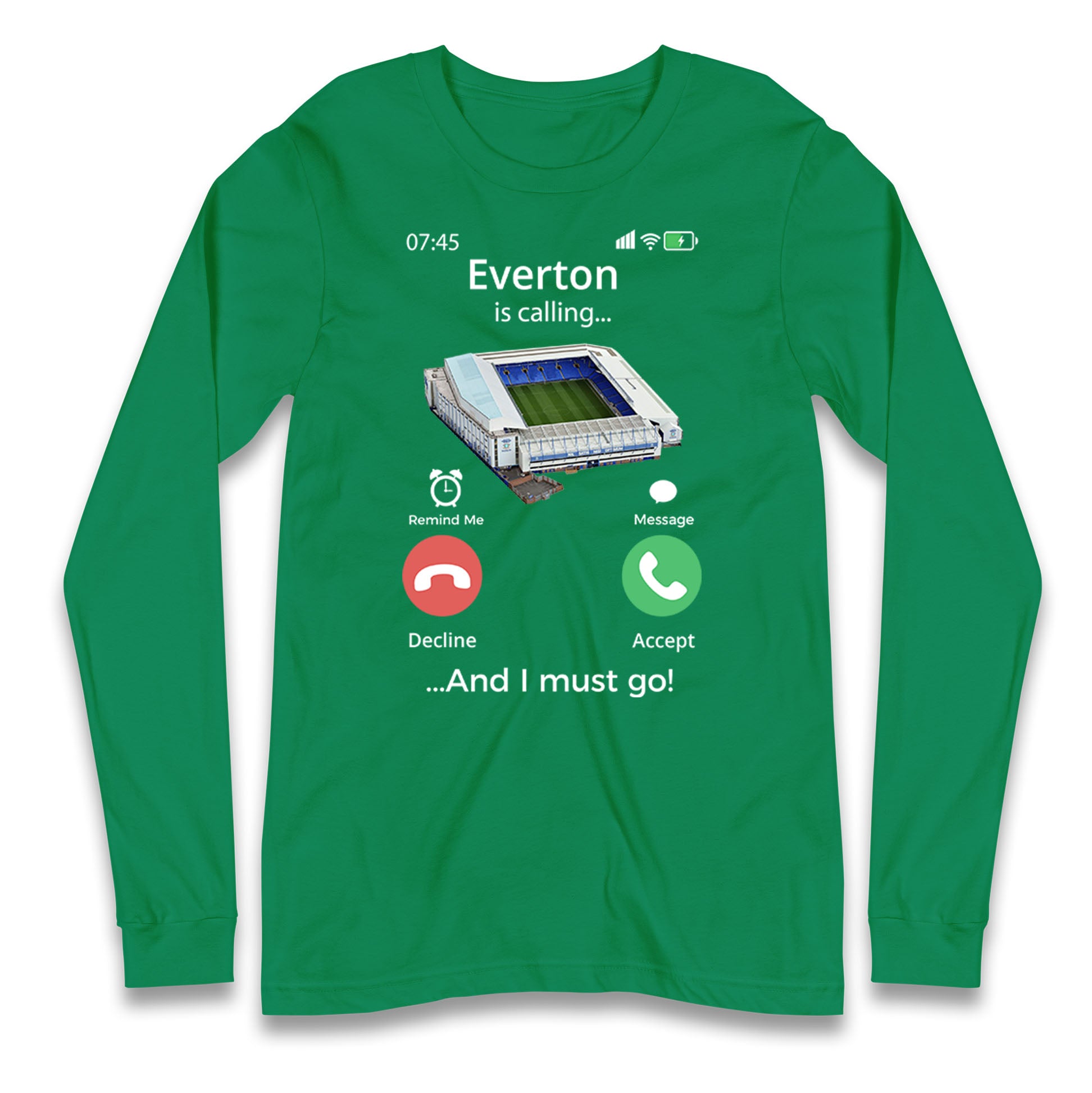 everton long sleeve jersey