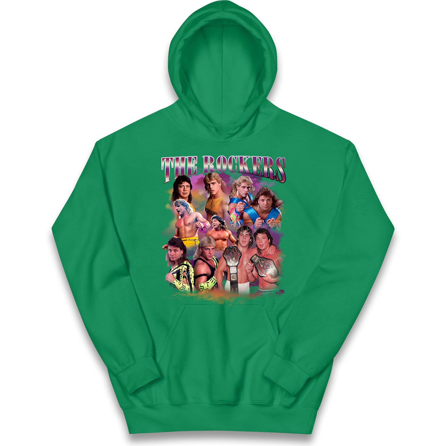 Retro The Rockers Bootleg Wrestling Kids Hoodie