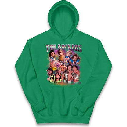 Retro The Rockers Bootleg Wrestling Kids Hoodie