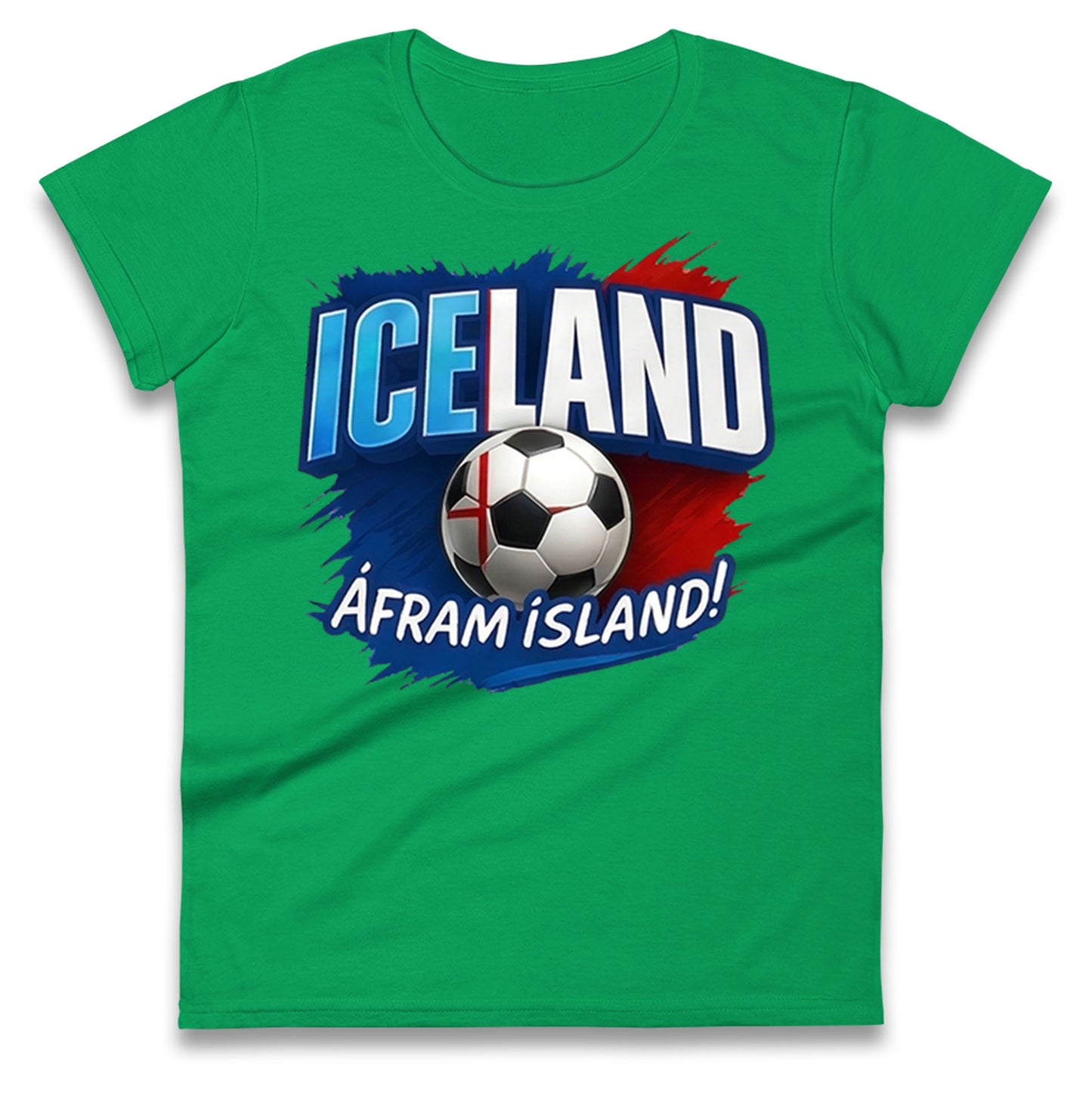 Iceland Retro World Cup Ladies T Shirt