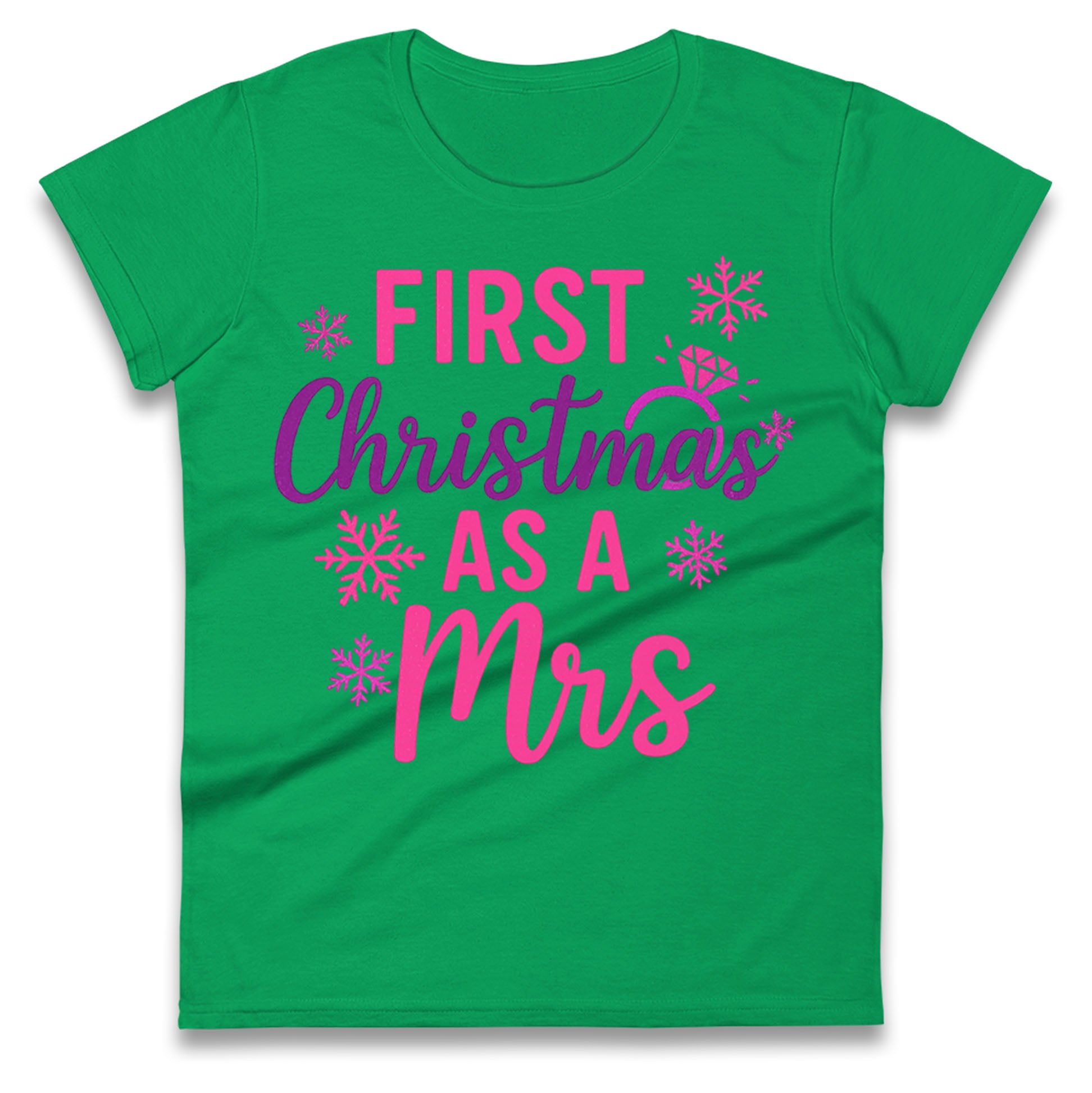 First Christmas As A Mrs Ladies T Shirt