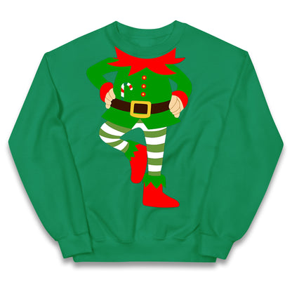 Personalise Christmas Party Wear Elf Kids Jumper