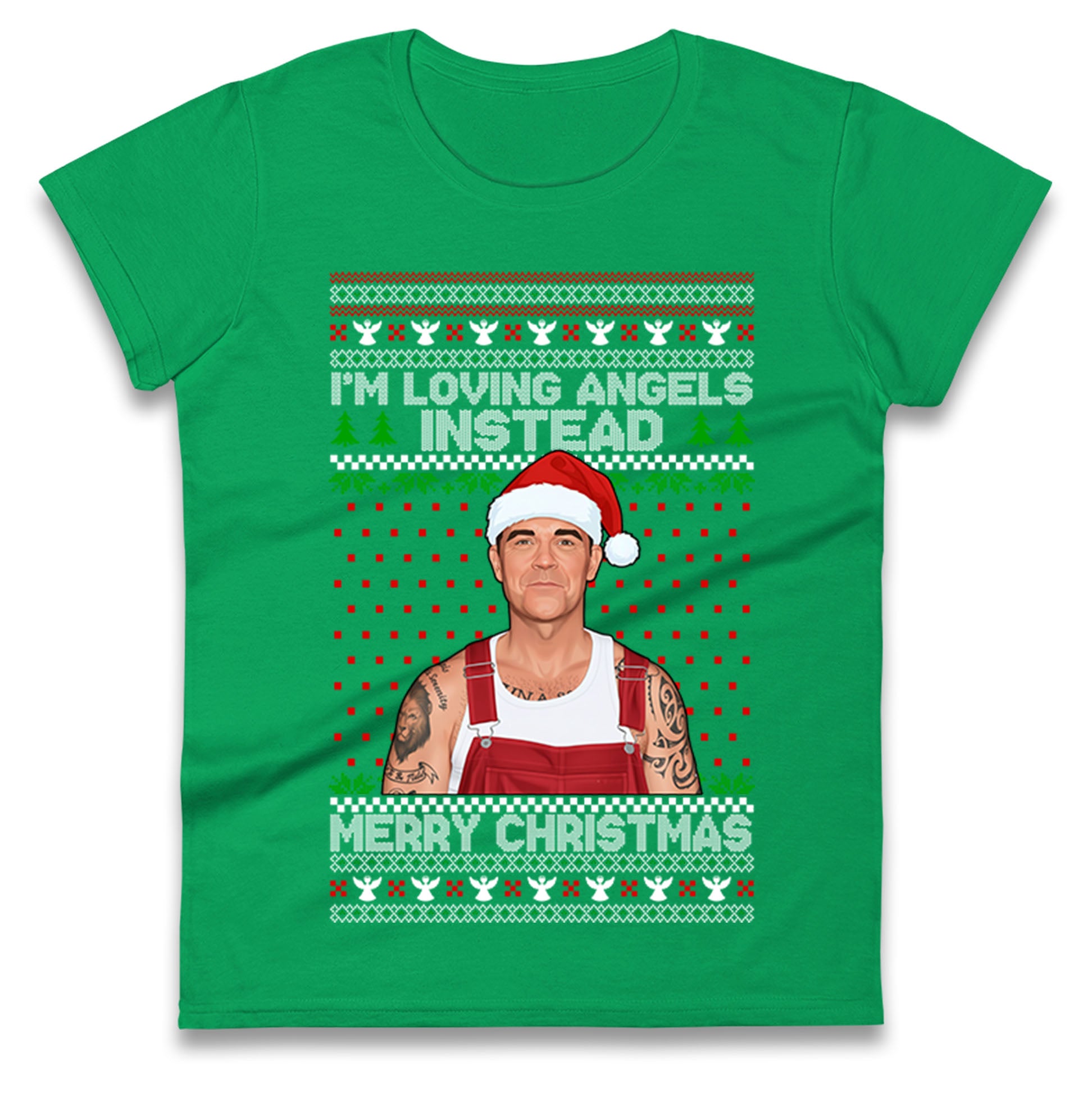 Robbie Williams Christmas Ladies T Shirt