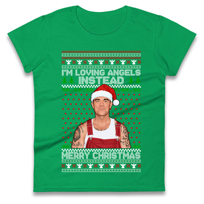 Robbie Williams Christmas Ladies T Shirt