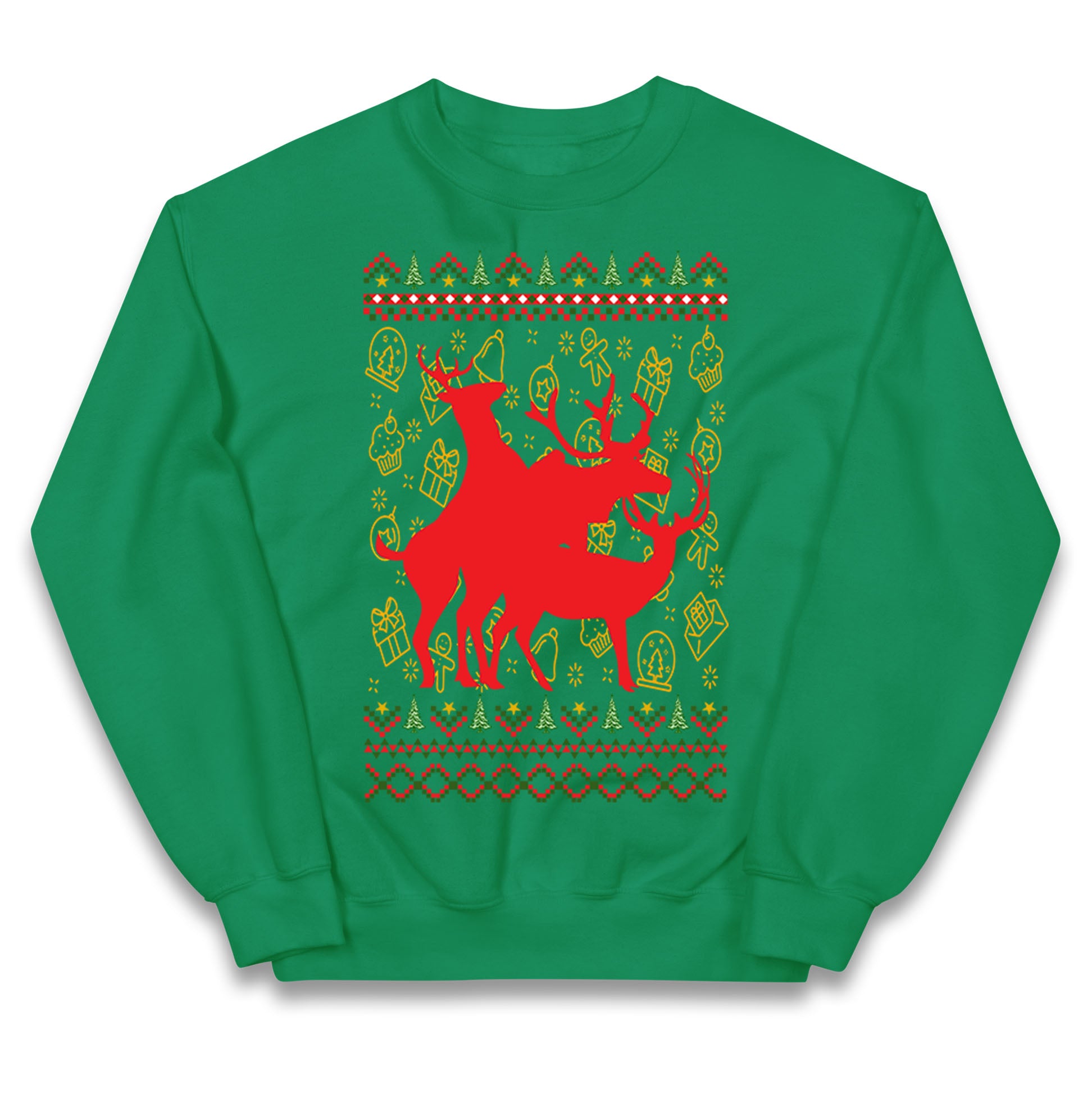 Reindeer Making Fun Christmas Jumper