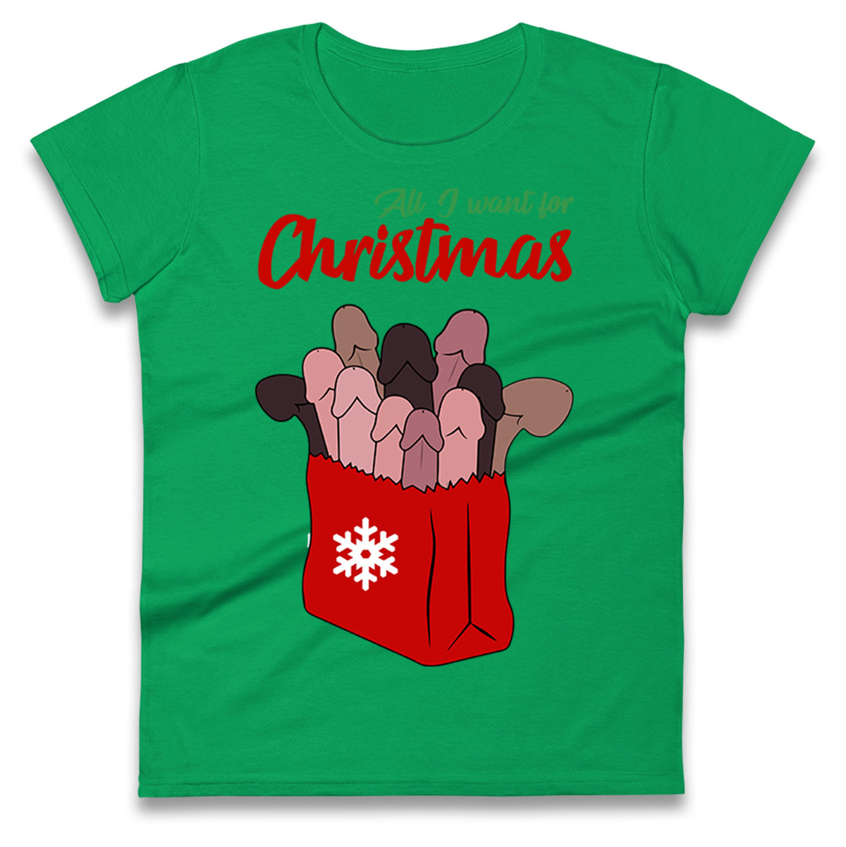 All I Want For Christmas Santa Bag Funny T Shirt