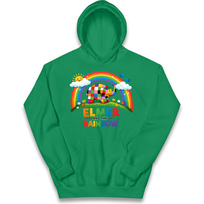 Elmer And The Rainbow Kids Hoodie