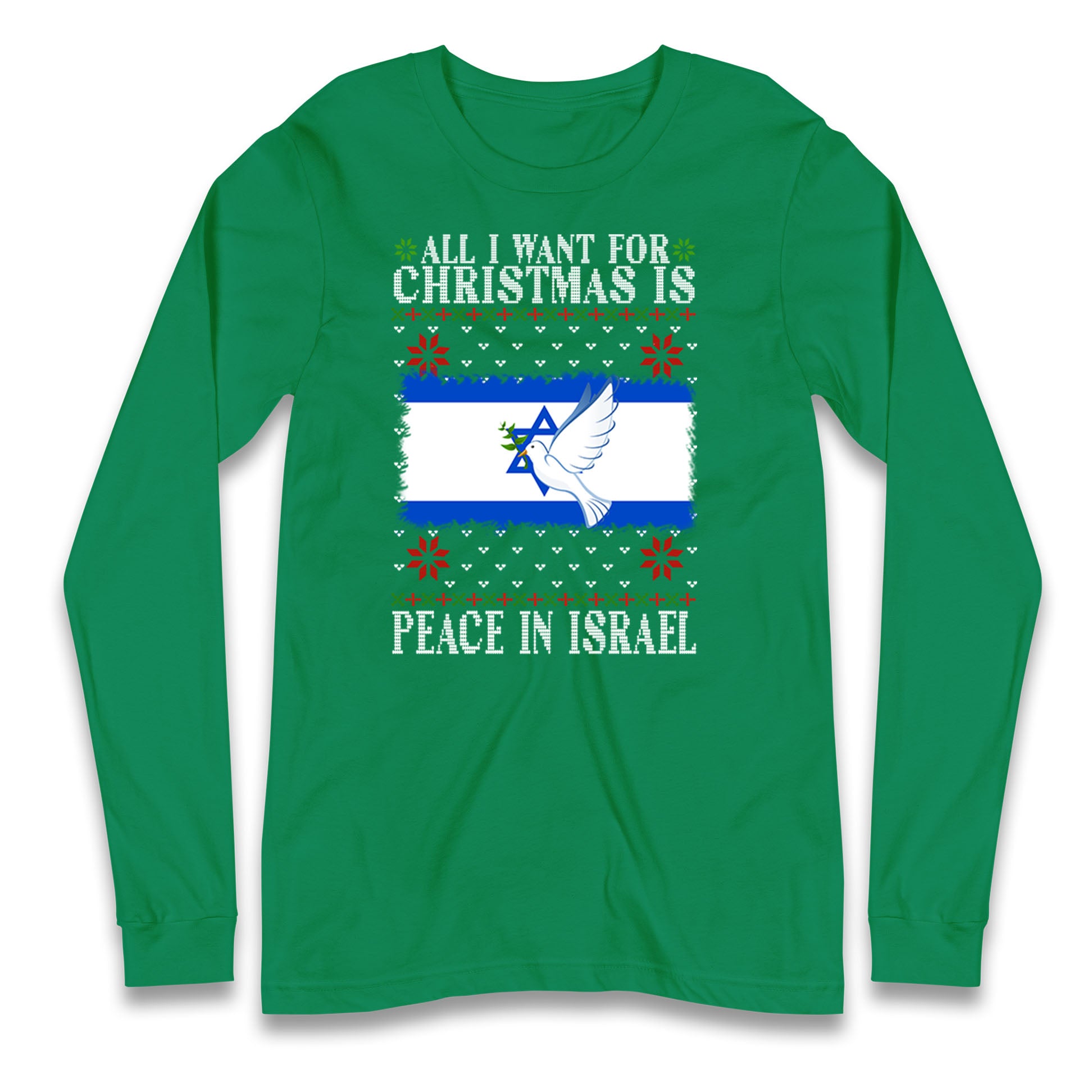 peace in israel long sleeve t shirt