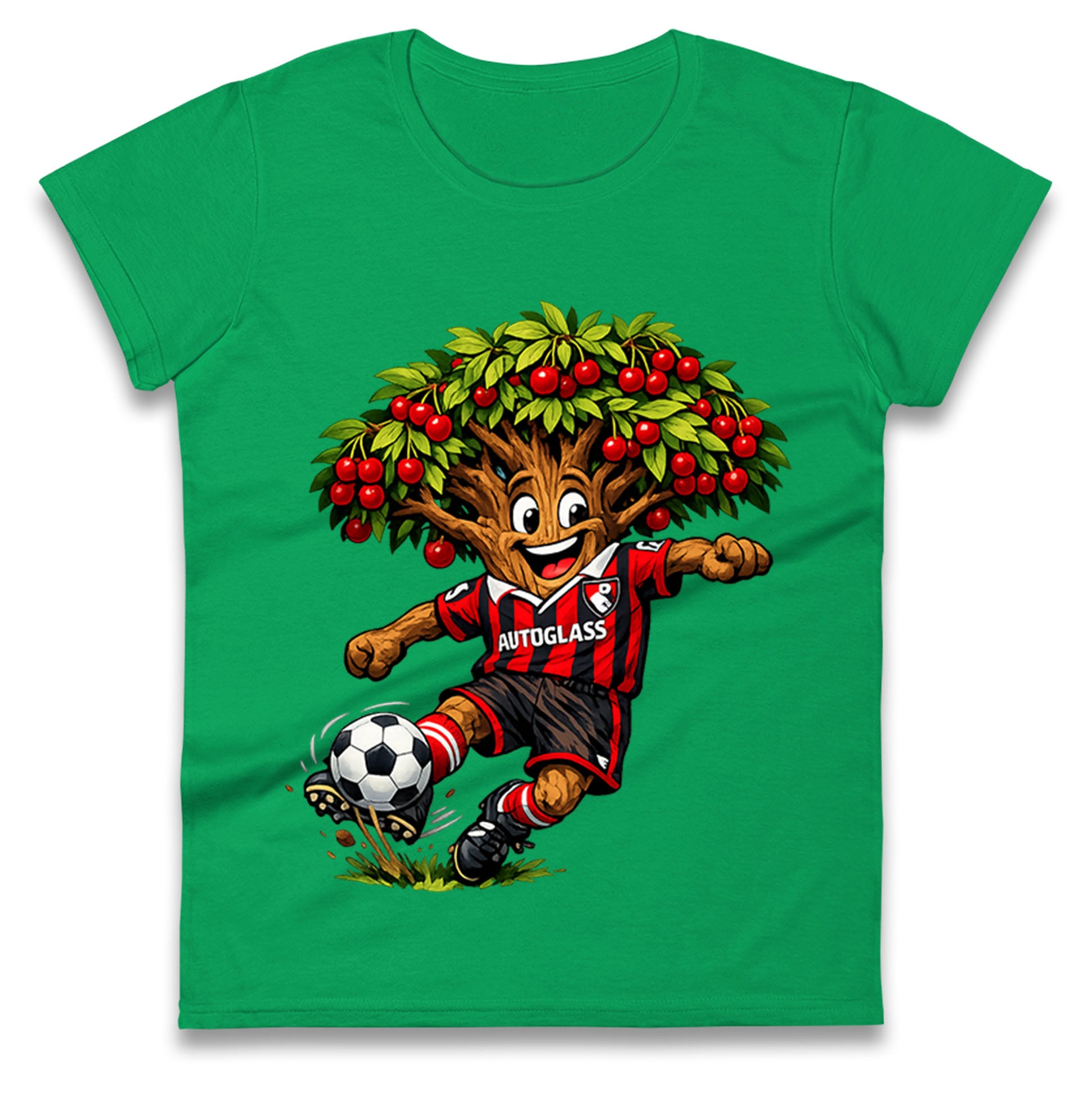 Retro AFC Bournemouth Football Ladies T Shirt 