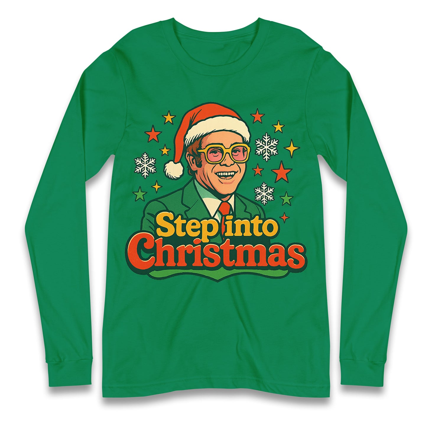 Elton John Christmas Longsleeve T Shirt