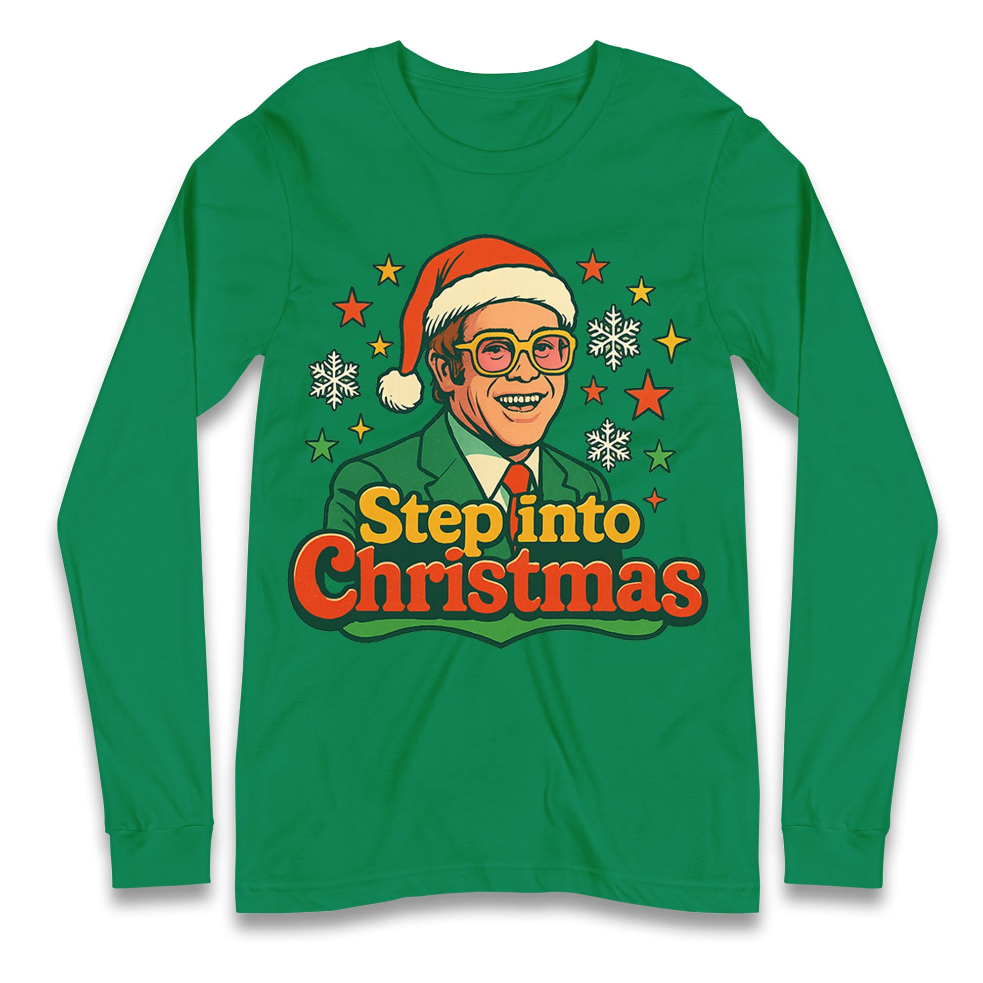 Elton John Christmas Longsleeve T Shirt