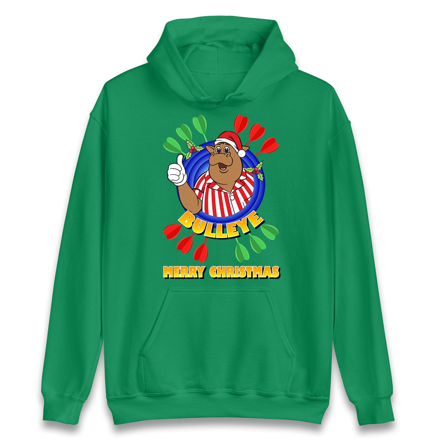 bullseye dartboard christmas hoodie