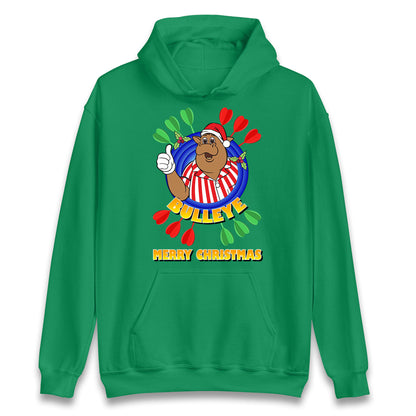 bullseye dartboard christmas hoodie