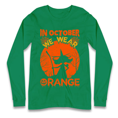 In October We Wear Orange Halloween T Shirt
