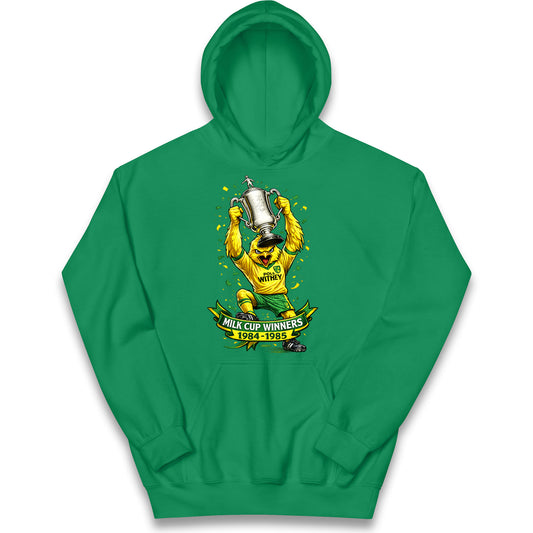 Norwich City Milk Cup Winners Kids Hoodie