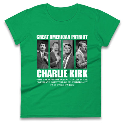 Charlie Kirk Ladies T Shirt 