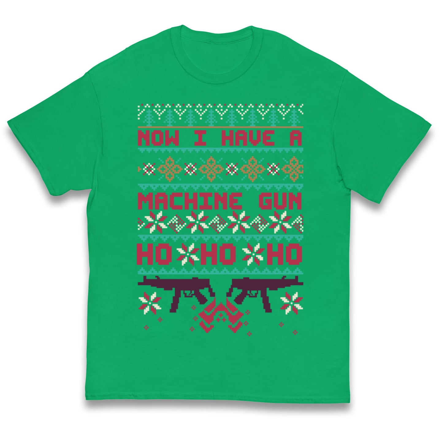 Now I Have A Machine Gun Christmas Kids T Shirt