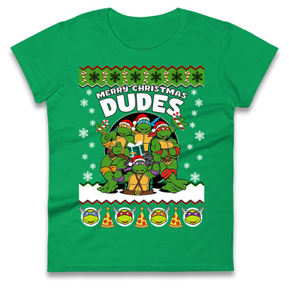 Ninja Turtles Christmas Ladies T Shirt