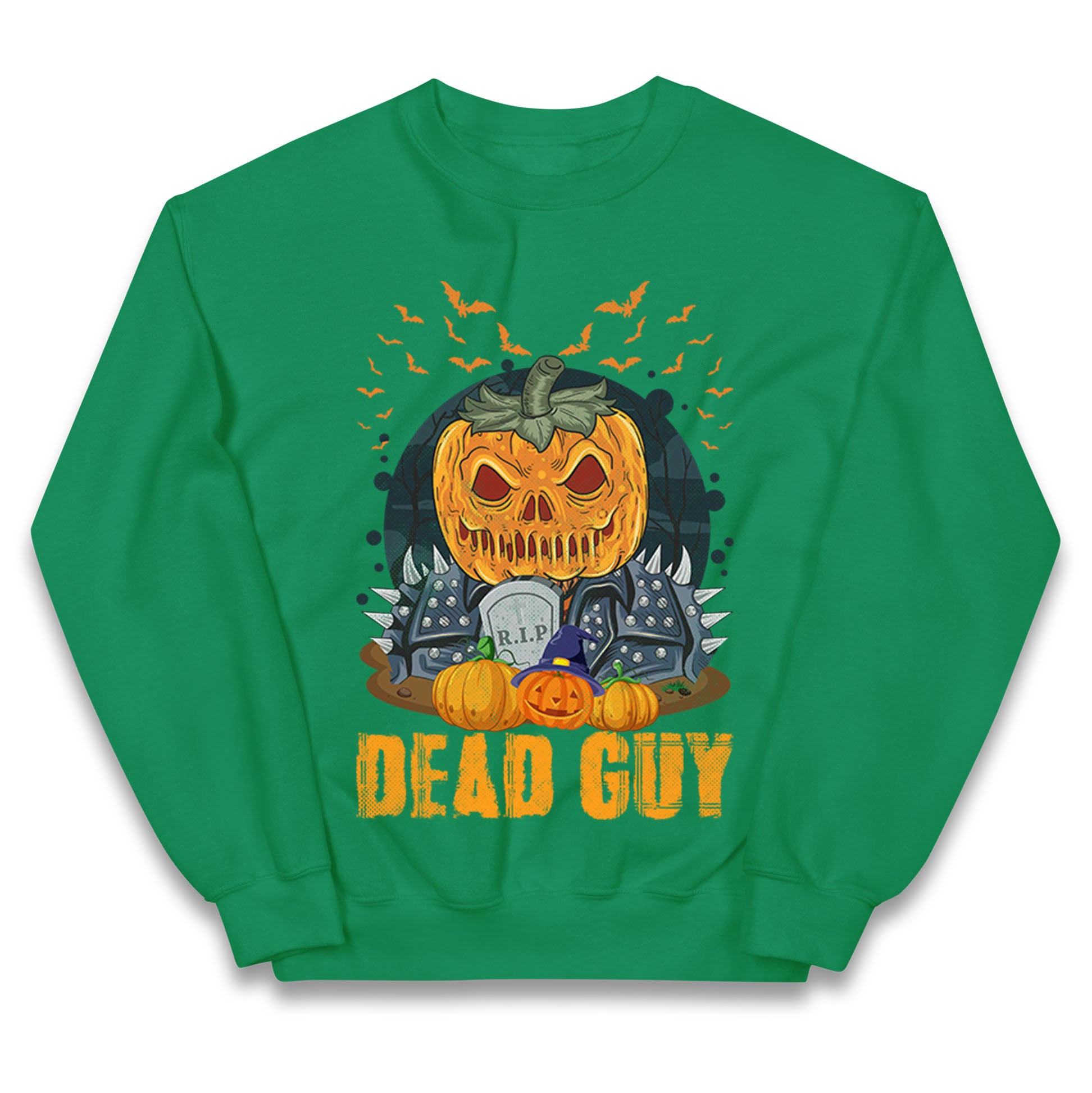 Scary Pumpkin Dead Guy Halloween Jumper
