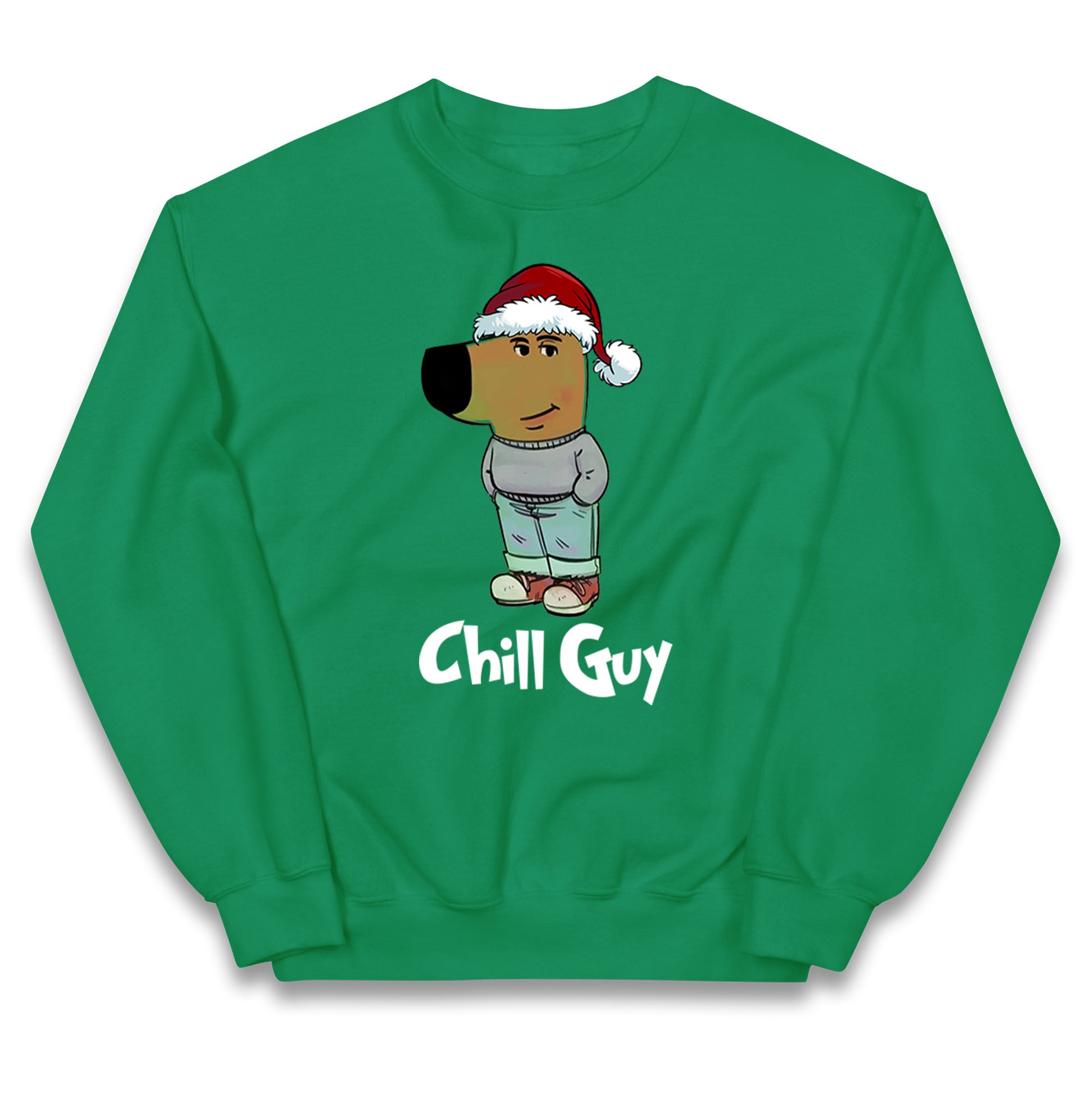 chill guy christmas jumper
