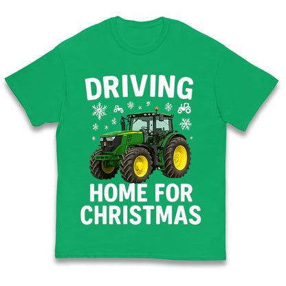 John Deere Tractor Christmas Kids T Shirt