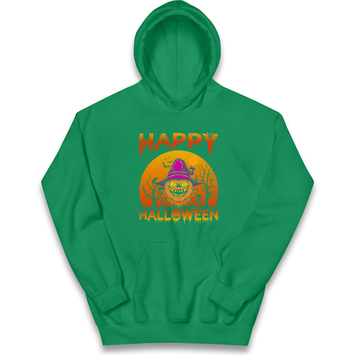 Happy Halloween Pumpkin Witch Hoodie
