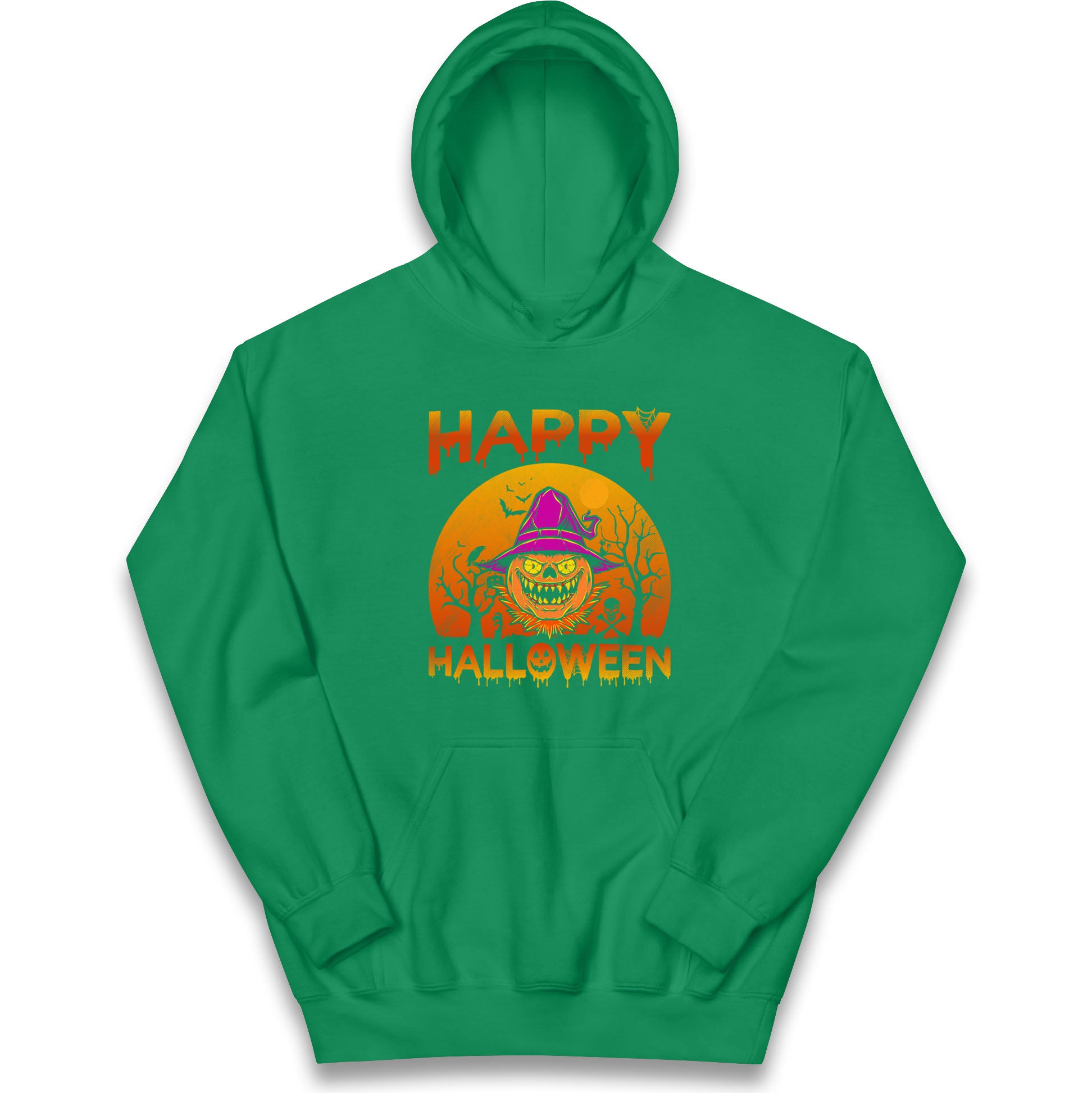 Happy Halloween Pumpkin Witch Hoodie
