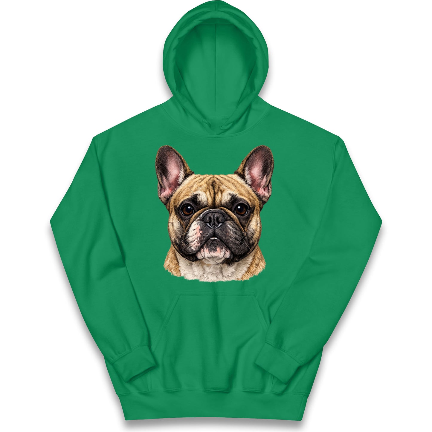 French Bulldog Face Kids Hoodie