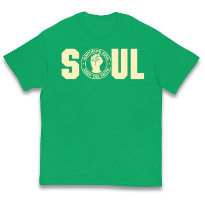 Northern Soul Keep The Faith Logo Kids T Shirt