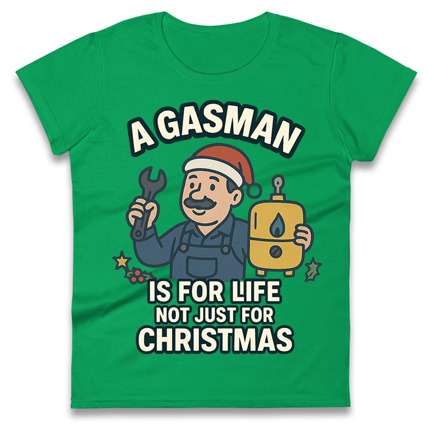 Gasman Christmas Ladies T Shirt