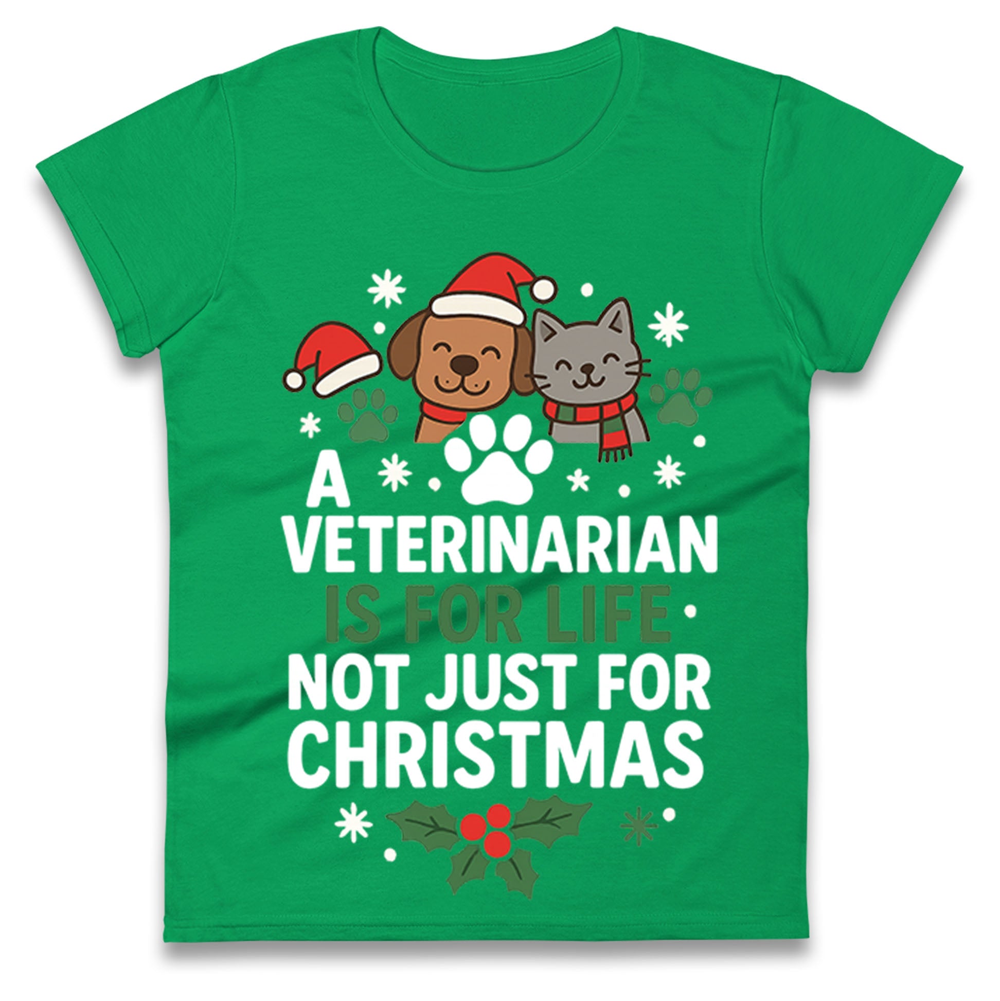 Veterinarian Christmas Ladies T Shirt