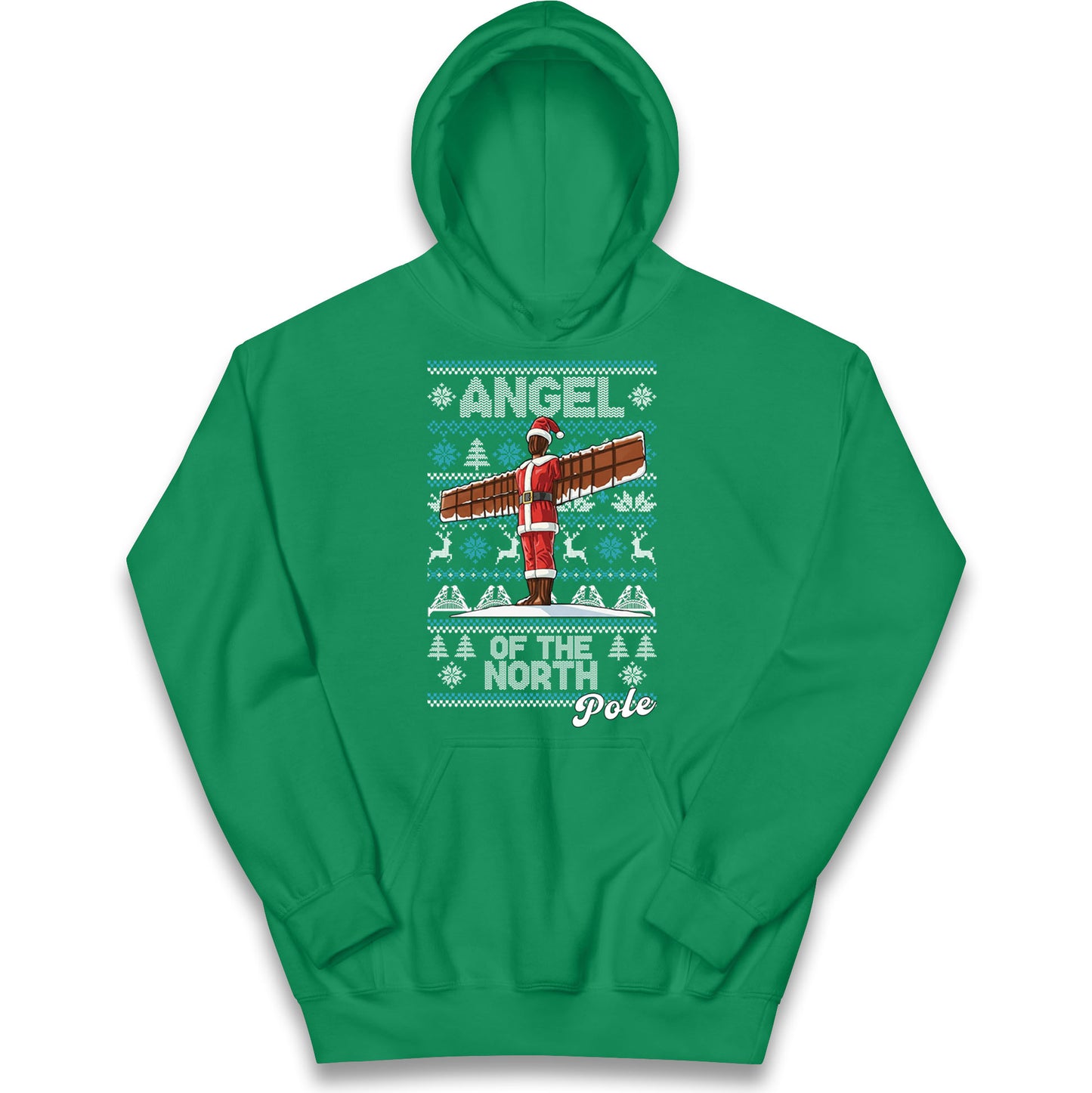 Angel Of The North Pole Christmas Kids Hoodie