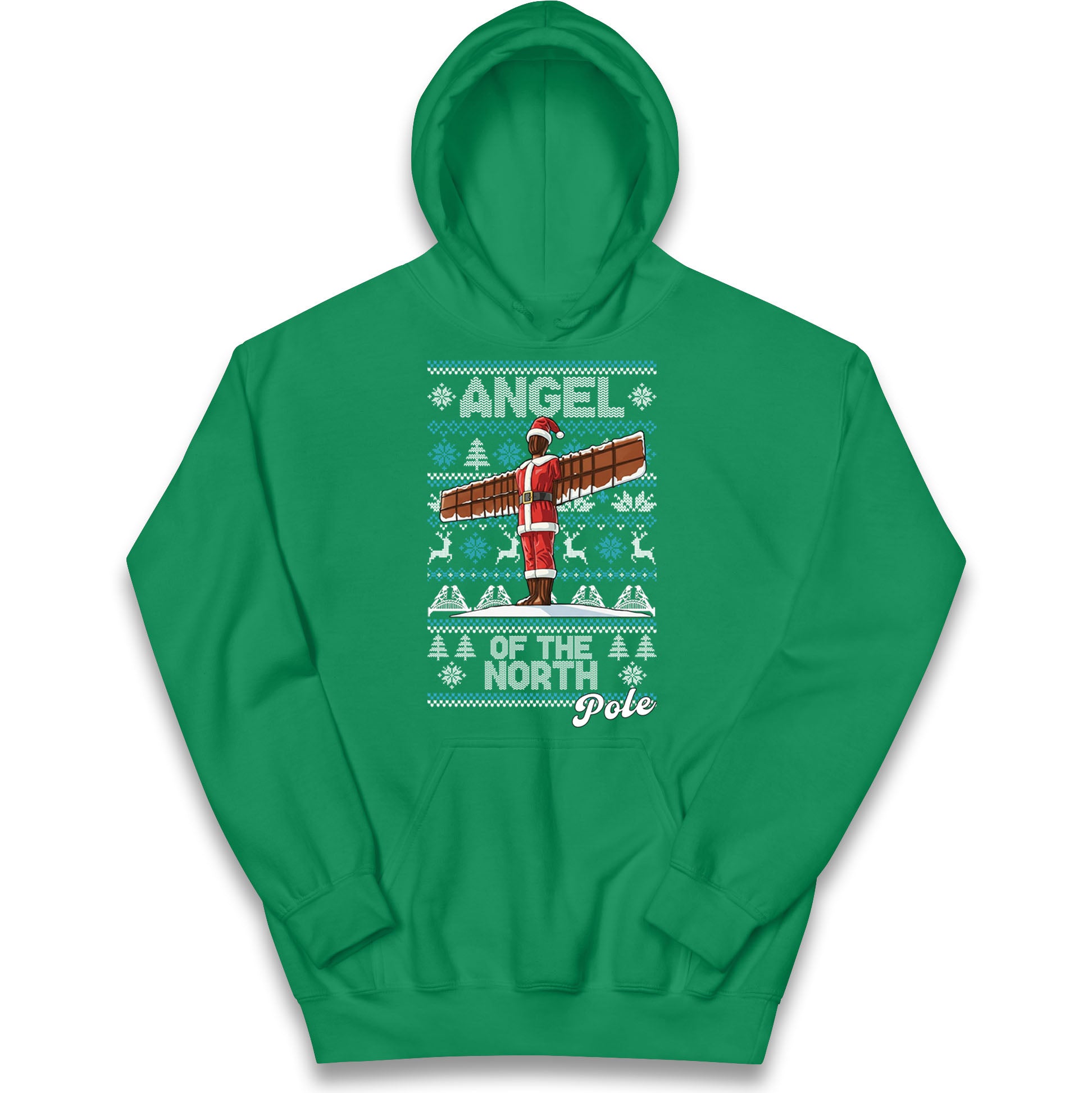 Angel Of The North Pole Christmas Kids Hoodie