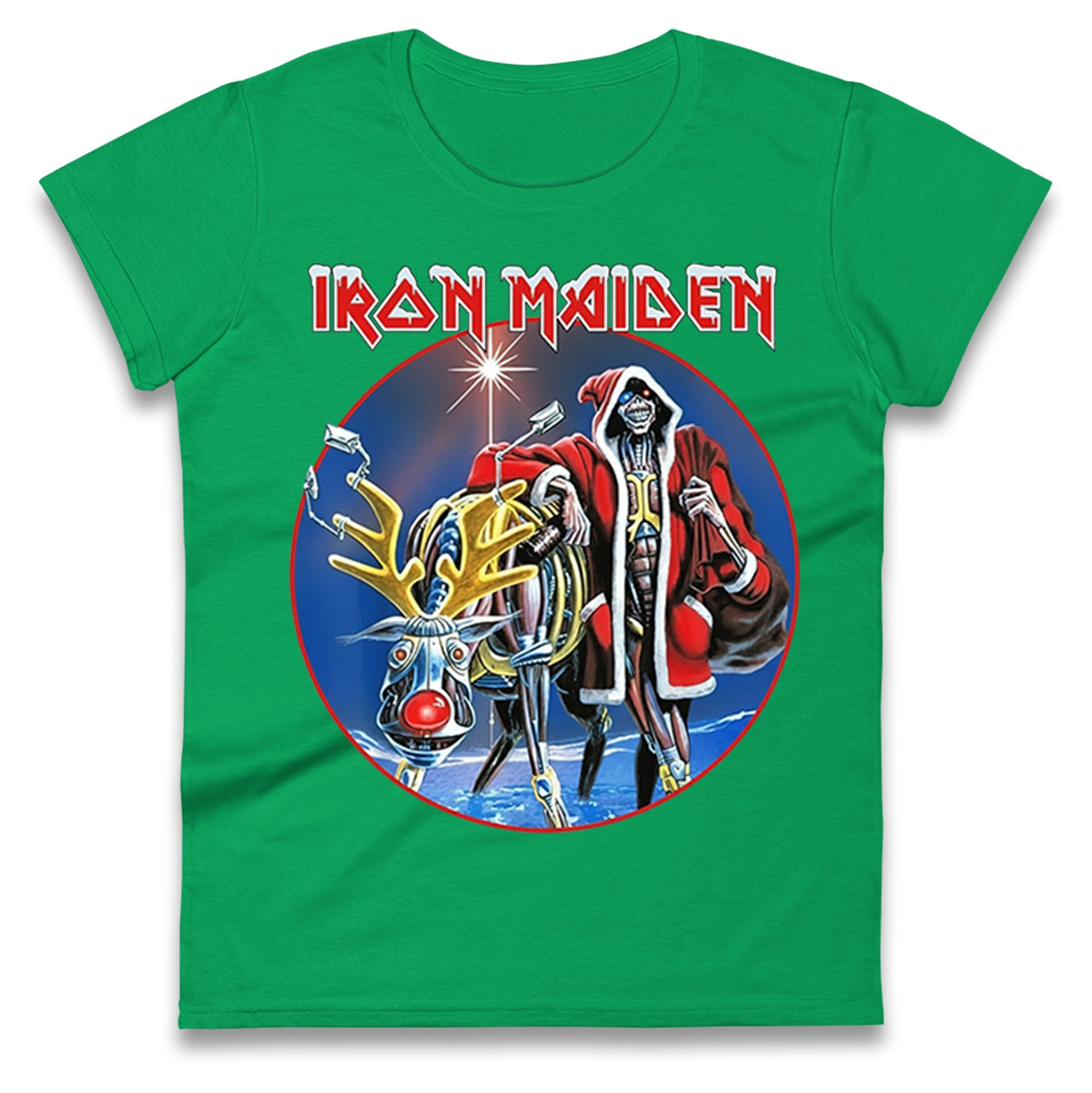Iron Maiden Christmas Ladies T Shirt