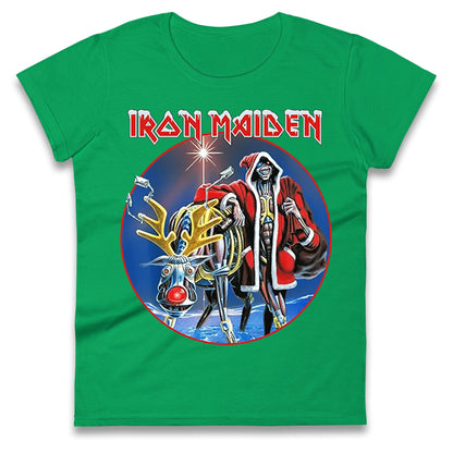 Iron Maiden Christmas Ladies T Shirt