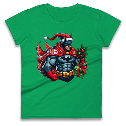 Batman Santa Ladies T Shirt