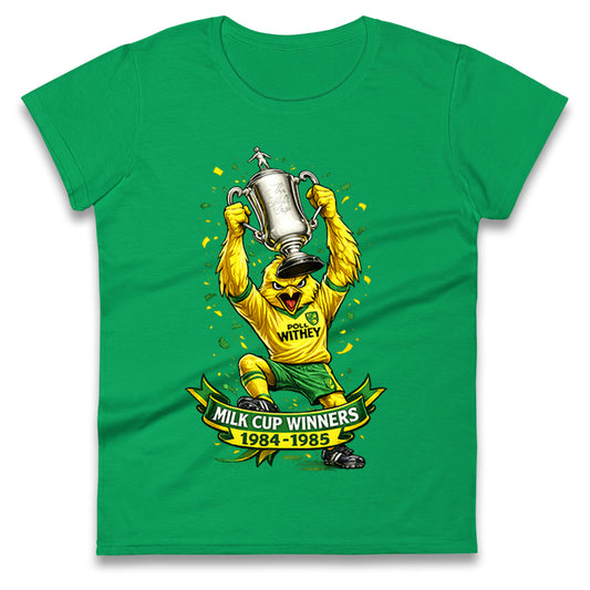 Norwich City Milk Cup Winners Ladies T Shirt