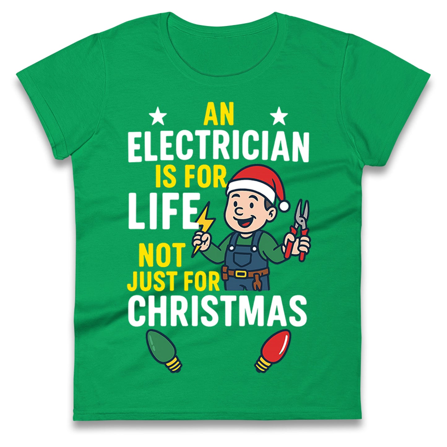 Electrician Christmas Ladies T Shirt