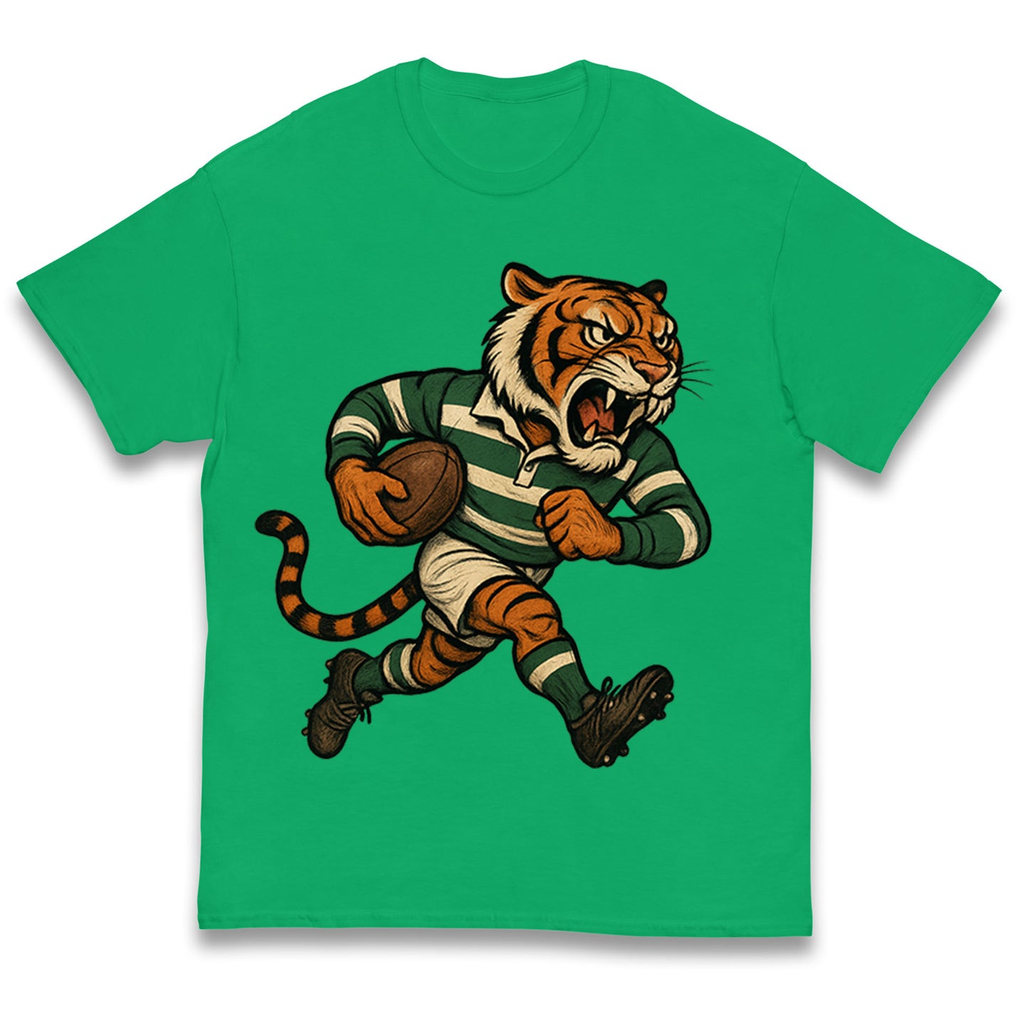 Retro Leicester Tigers Rugby Union Kids T Shirt
