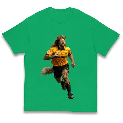 Retro John The Wolf Wolves Football Kids T Shirt 