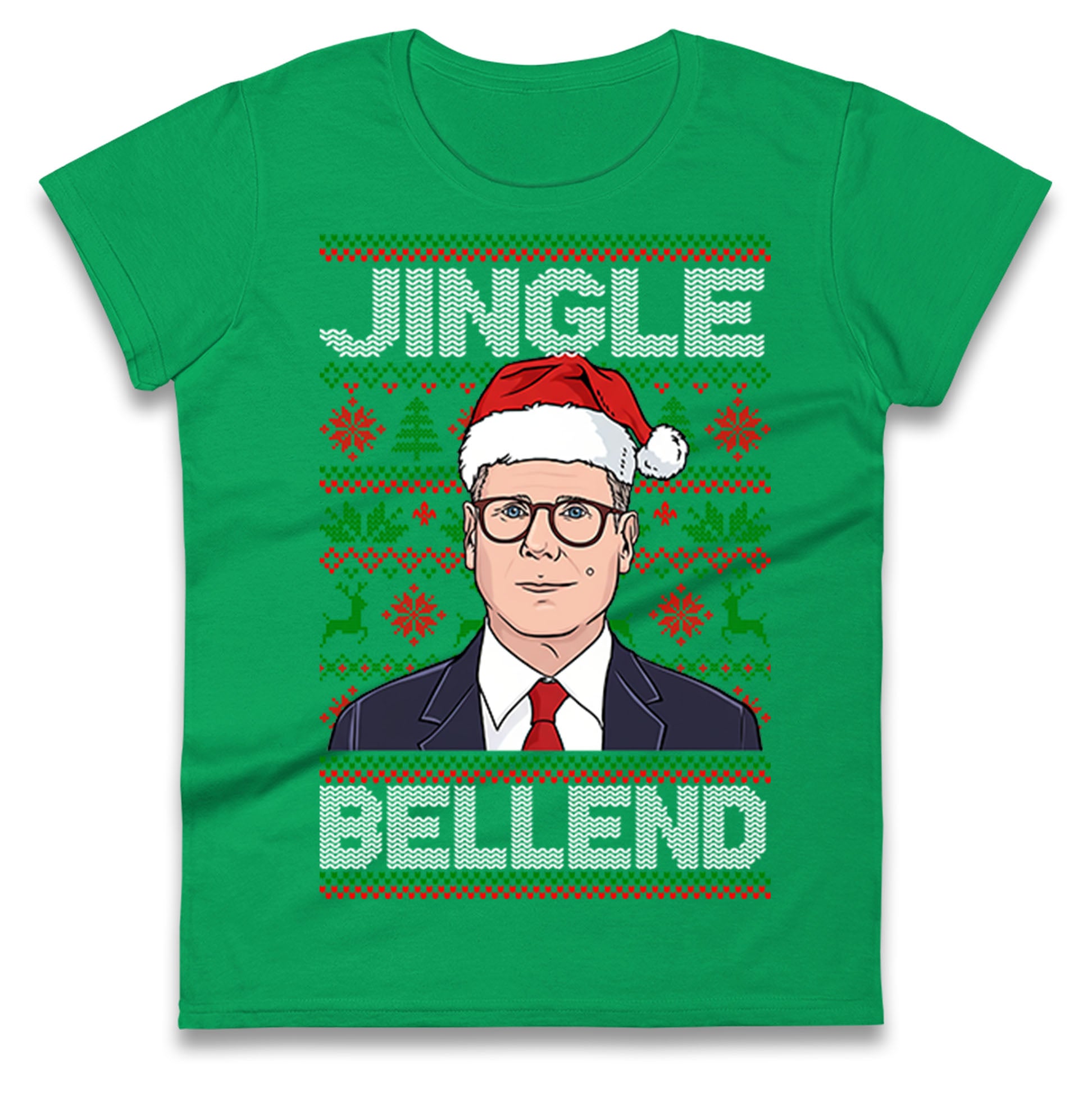 Keir Starmer Jingle Bell End Christmas Ladies Shirt
