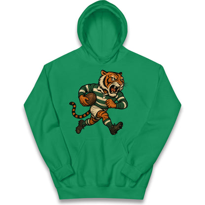 Retro Leicester Tigers Rugby Union Kids Hoodie 