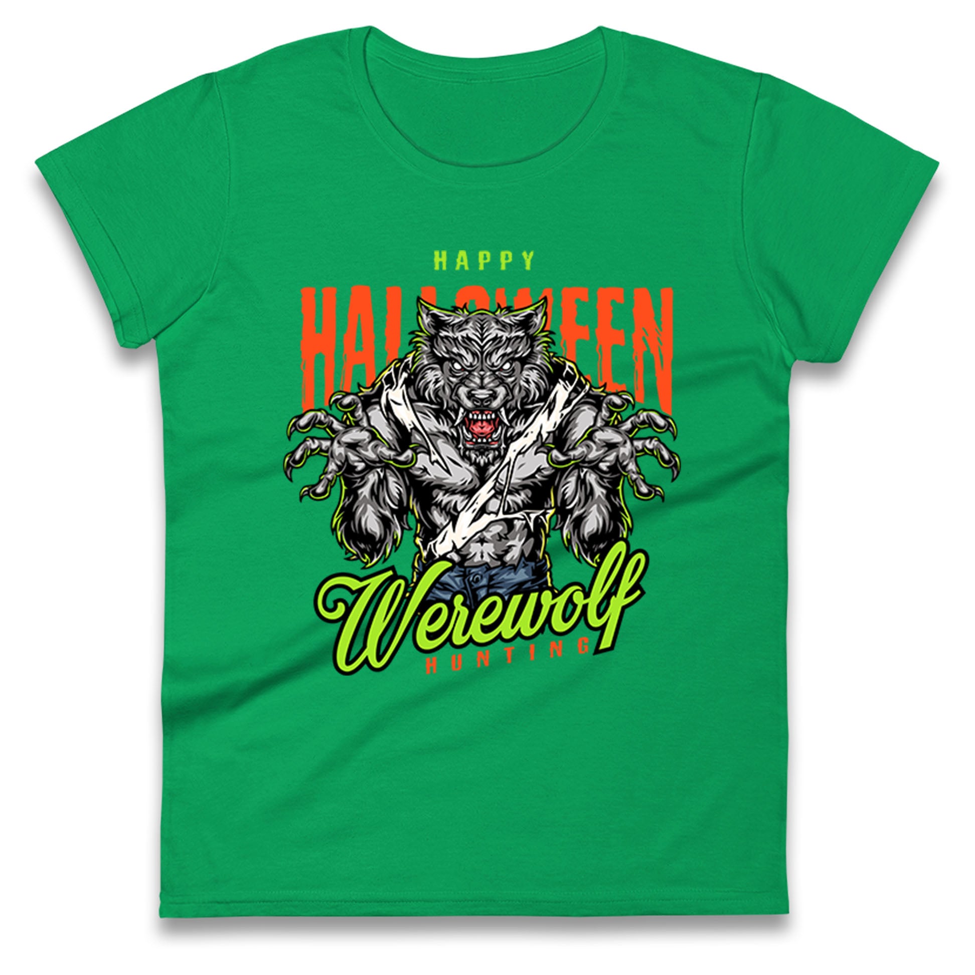 Halloween Werewolf Ladies T Shirt
