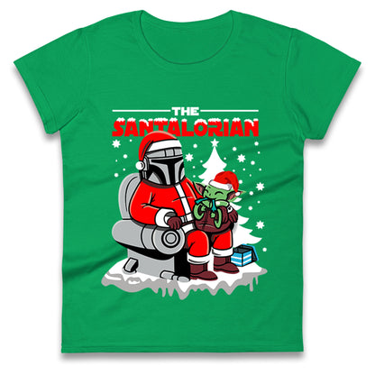 Mandalorian Christmas Ladies T Shirt