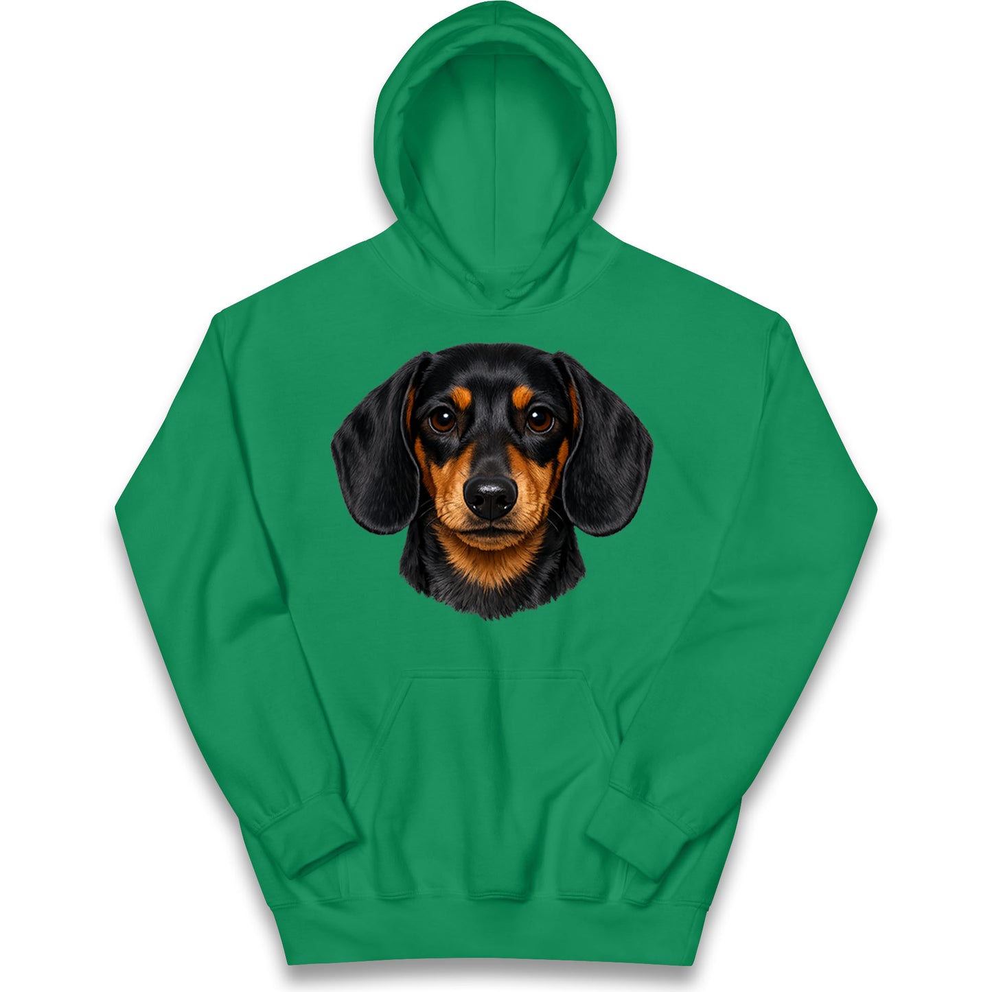 Dachshund Dog Face Kids Hoodie
